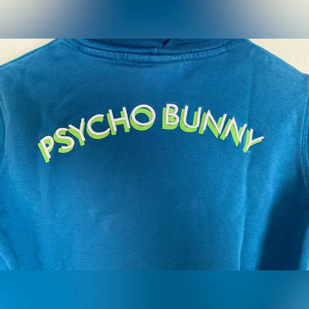 Psycho Bunny Hoodie Sweater Embroidered Size Small 7/8 Cotton Pullover - Picture 4 of 6